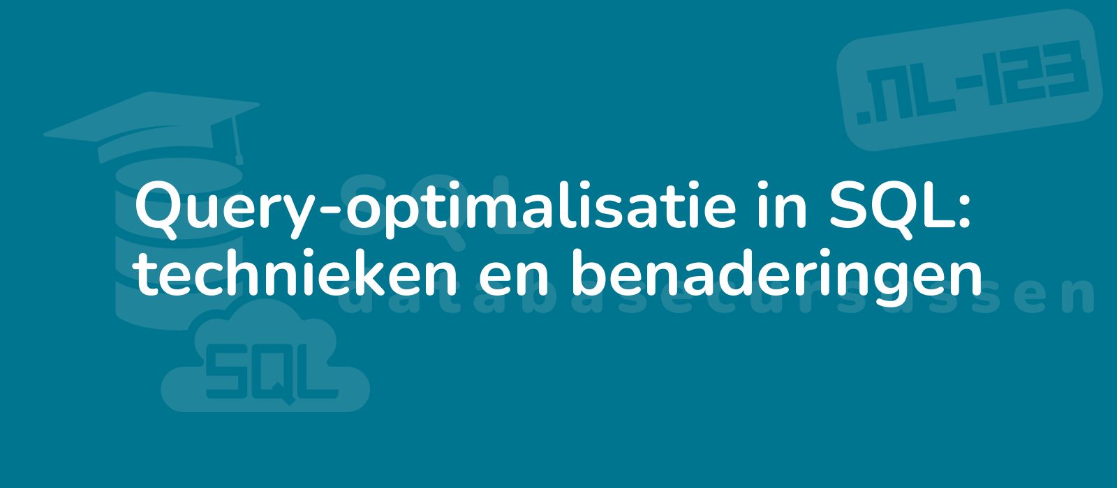 high resolution image featuring sql code and database symbols representing query optimization techniques and approaches